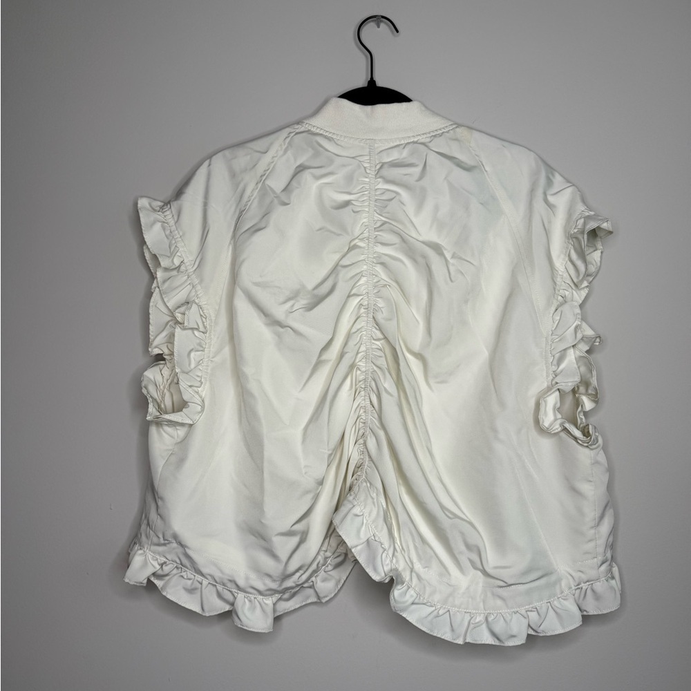 Cider STAND COLLAR SOLID RUFFLE VEST - Picture 7 of 12